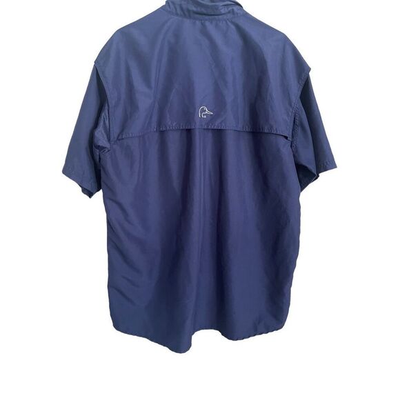 Ducks Unlimited Mens Baby Blue Short Sleeve Button Down Shirt Large - Picture 6 of 13